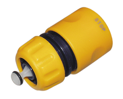 Plastic coupling for water hose 1/2 "- with stop