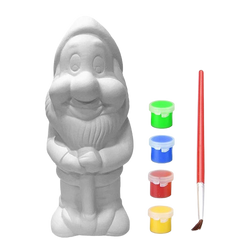 Garden gnome with painting set - Decorate your own garden gnome - Do it together with the grandchildren set